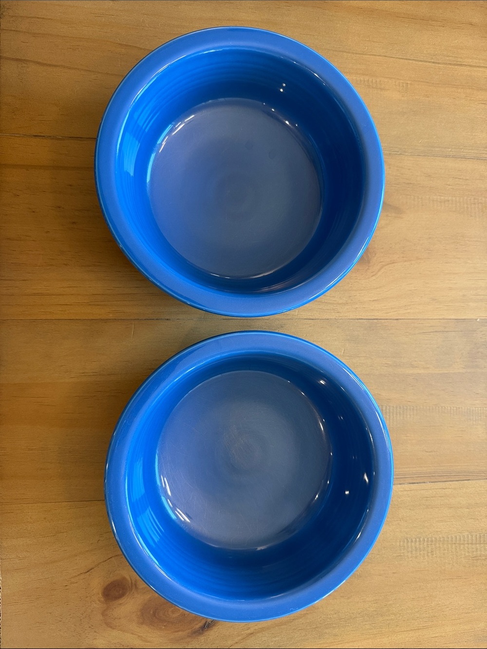 Fiesta Vibrant Blue Ceramic Serving Bowls - Set of 2